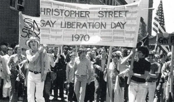 Primera marcha del Orgullo Gay en Nueva York en 1970. Foto: difusión