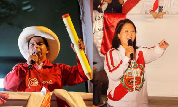 Pedro Castillo y keiko fujimori