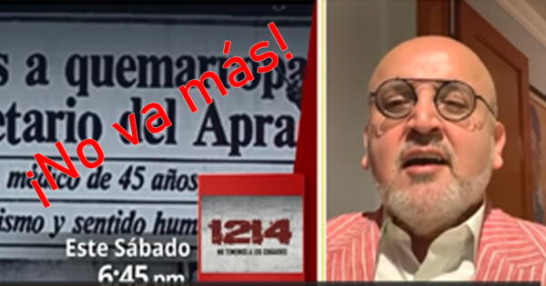 Beto Ortiz se despidió de sus televidentes este viernes y su programa no saldrá la próxima semana wapa.pe