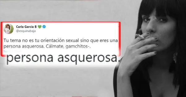 Carla García arremete contra usuario por decir que