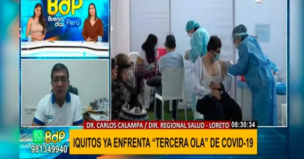 Doctor Carlos Calampa alerta que Iquitos ya empezó con tercera ola de coronavirus