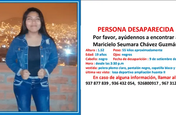 SJL: buscan a joven de 19 años desaparecida hace 5 días wapa.pe