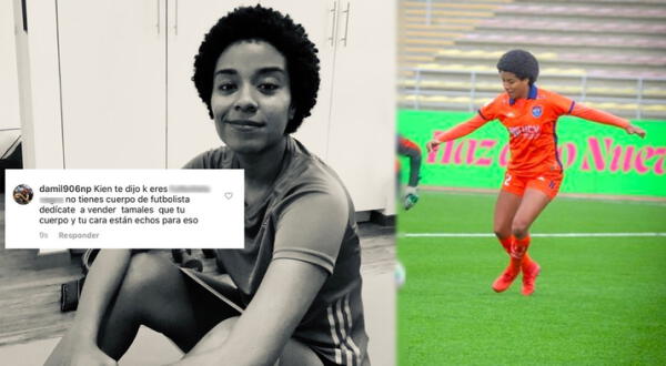 Futbolista responde a usuario racista que la atacó (Foto: Twitter Marisella Joya)
