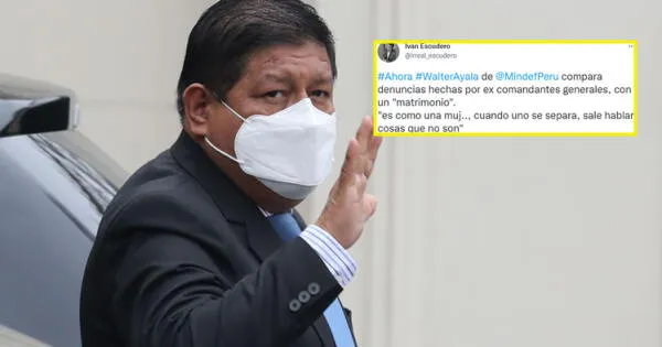 Walter Ayala criticado por lanzar comparación machista sobre declaraciones de José Vizcarra.