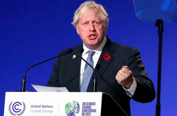 “La COP26 no puede y no será el fin de la lucha contra el cambio climático (...), pero, aunque no sea el final, debe marcar el principio del fin”, manifestó Boris Johnson. Foto: EFE