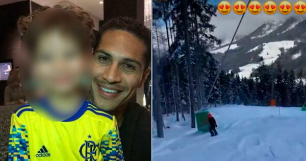 Paolo Guerrero con su hijo