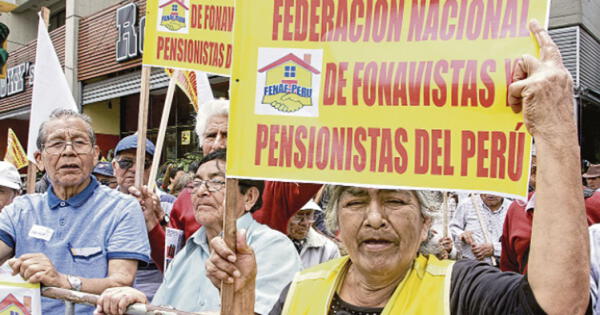 Fonavistas en marcha.