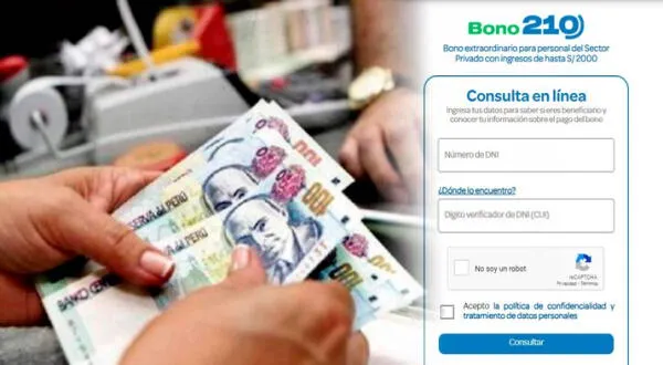 Padrón de beneficiarios del bono 210 soles