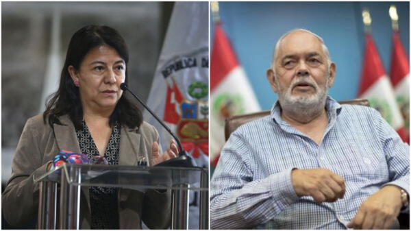 Exministra de Cultura Gisela Ortiz y congresista Jorge Montoya.