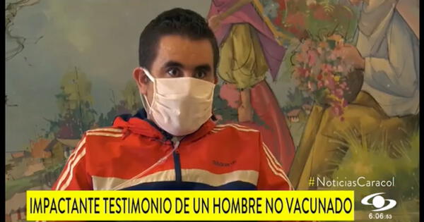 Antivacuna terco casi muere y ahora pide que se vacunen.