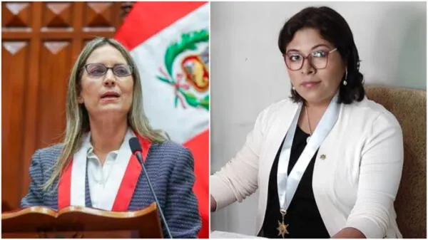 Presidenta del Congreso, María del Carmen Alva, y ministra del Trabajo, Betssy Chávez.