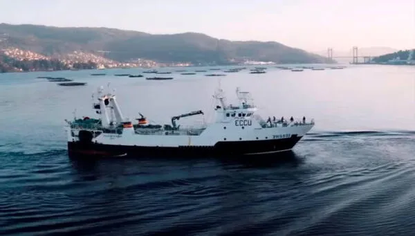 Barco que naufragó en las aguas de Canadá