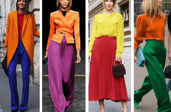 mujeres con outfits a color