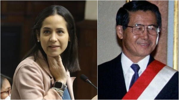 Sigrid Bazán y Alberto Fujimori