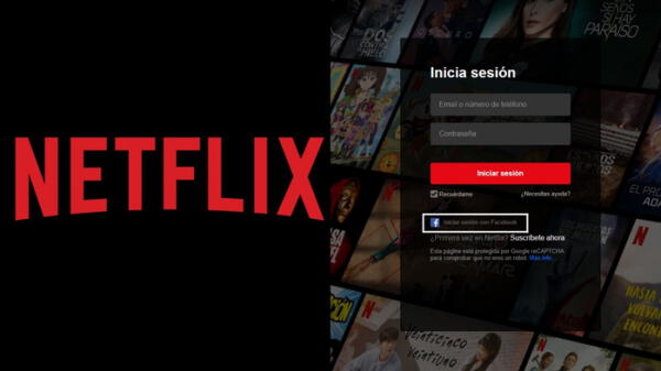 Netflix anunció su separación oficial de Facebook para el inicio de sesión. wapa.pe