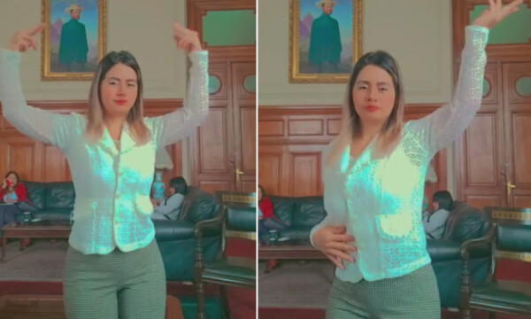 Tania Ramirez congresista fujimorista baila graba video tiktok