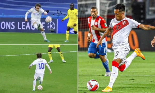 Christian Cueva pase Luka Modric