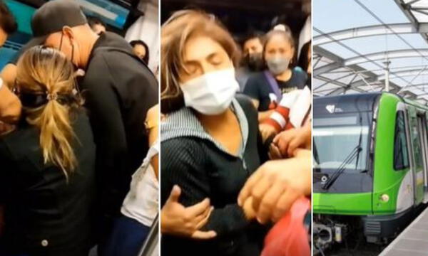 Mujer descubrio a esposo con su amante en el Metro de Lima