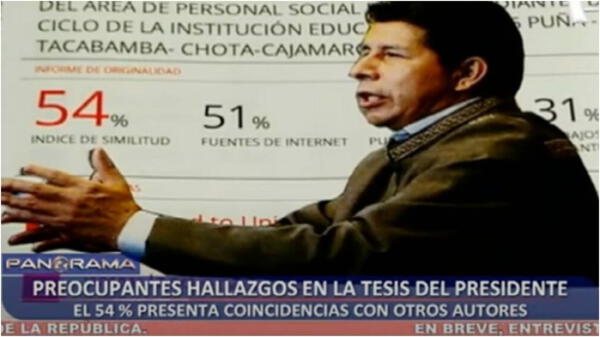 Pedro Castillo y Lilia Paredes y plagio de tesis