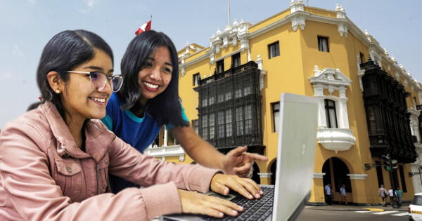 Mujer estudiando en casa Municipalidad de Lima