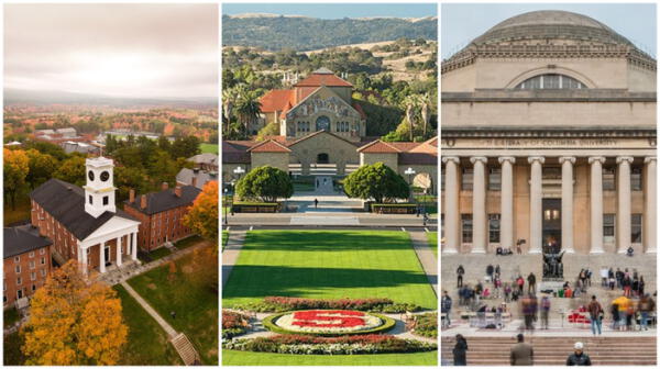 Universidades de Estados Unidos como Harvard y Columbia se encuentran en la lista de casas de estudio que brindan algún beneficio a estudiantes internacionales. Foto: composición LR