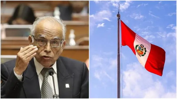 Aníbal Torres y la bandera peruana