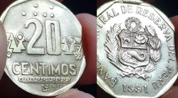 monedas de 20 céntimos de 1991