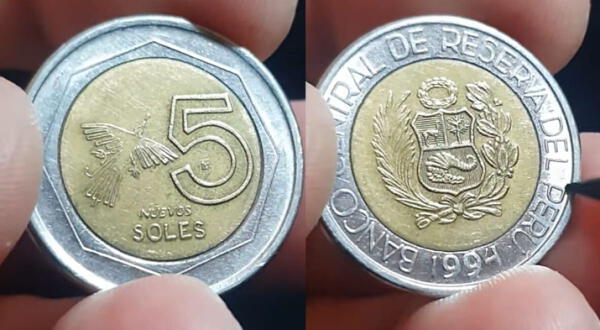 Moneda de 5 soles de 1994