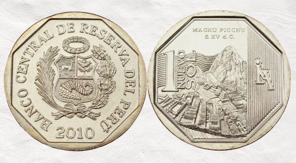 Moneda de 1 sol de Machu Picchu