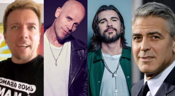 Gian Marco, Julián Zucchi, Juanes y George Clooney