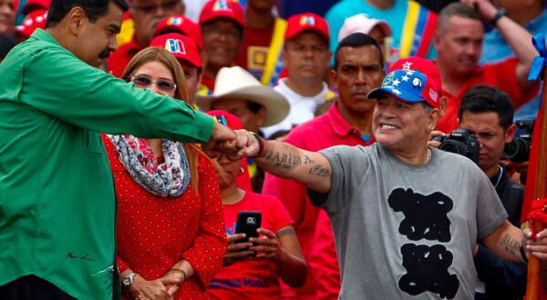 Diego Armando Maradona fortuna y Nicolas Maduro Venezuela semillas