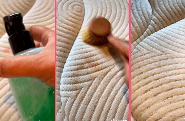 Tiktoker se hace viral tras revelar limpiador mágico para quitar las manchas del colchón