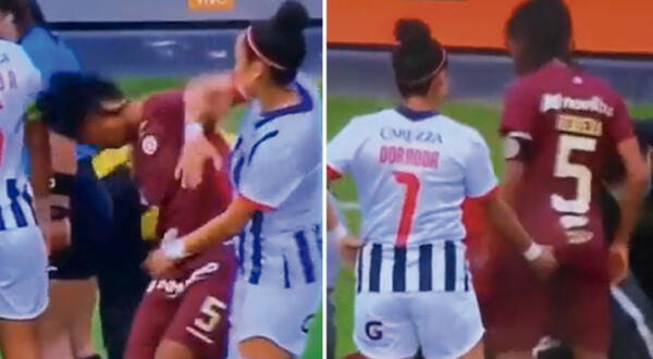La futbolista de Alianza Lima, Sandy Dorador, cometió una actitud antideportiva contra la jugadora de Universitario, Fabiola Herrera.