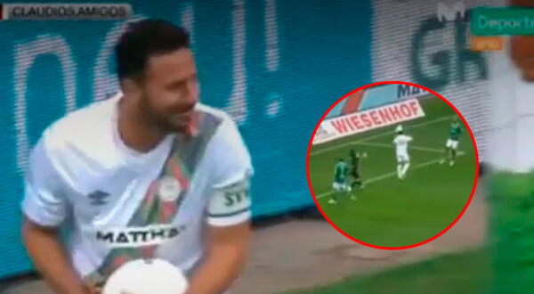 Claudio Pizarro anotó su primer gol de cabeza en el partido de despedida