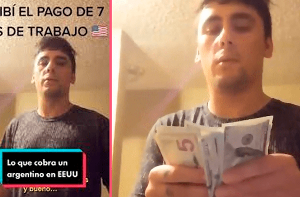 Joven argentino se hizo viral tras mostrar cuántos dólares gana en UNA SEMANA en EE.UU.