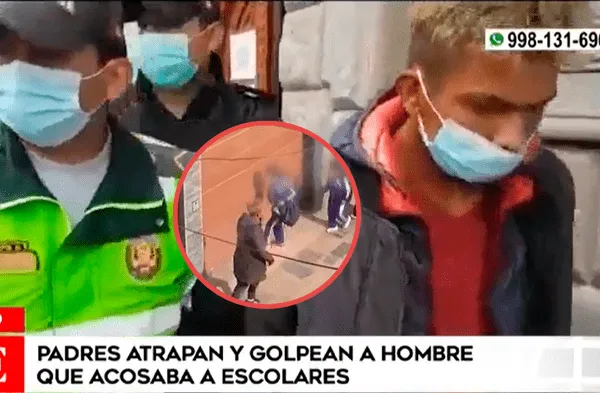 Cusco: Padres de familia atrapan y golpean a hombre que acosaba a escolares