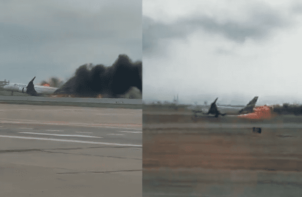Emergencia en Aeropuerto Internacional Jorge Chávez: Avión de Latam colisiona al aterrizar [VIDEO]