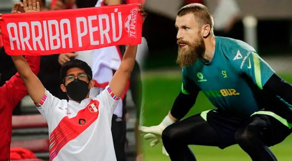 El arquero bailarín Andrew Redmayne es respaldado por los hinchas peruanos