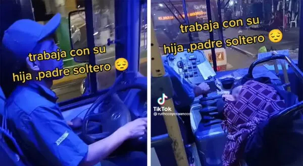 Chofer de bus lleva a su hija al trabajo para no dejarla sola: “Todo con tal de salir adelante” wapa.pe
