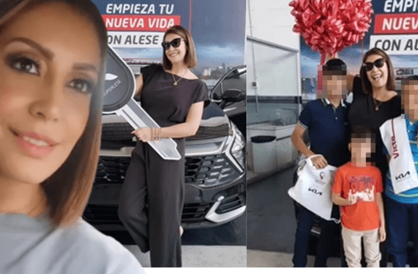 Karla Tarazona y sus hijos