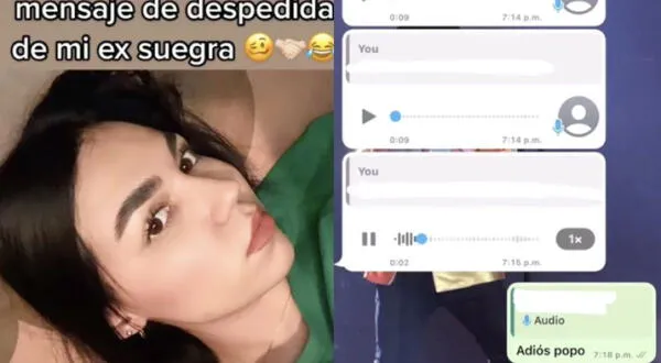 Joven se despide de su suegra