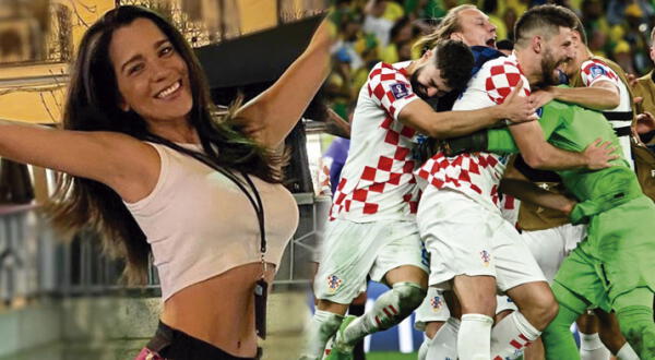 Vanessa Terkes se mostró muy contenta por el triunfo de Croacia sobre el Brasil de Neymar