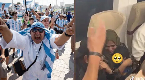 Hinchas argentinos arman la fiesta en Qatar