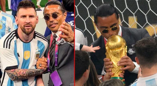 Salt Bae besó el trofeo de la Copa del Mundo Qatar 2022