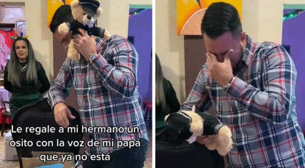 Joven recibe tierno regalo por Navidad: un oso de peluche con la voz de su padre fallecido wapa.pe