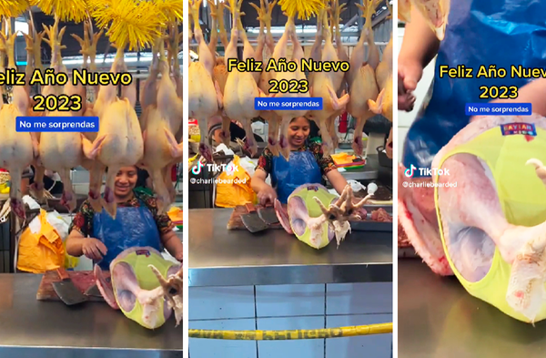 Le ponen calzón amarillo al pavo por Año Nuevo y escena es viral wapa.pe