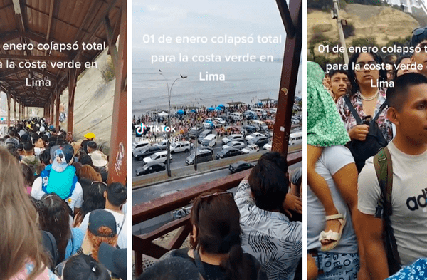 puente de Costa verde colapsó de bañistas, escena es viral en TikTok