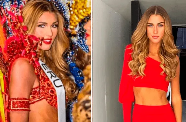 Alessia Rovegno en Miss Universo 2022 con traje rojo