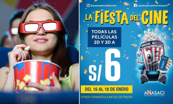 Entradas del cine a 6 soles