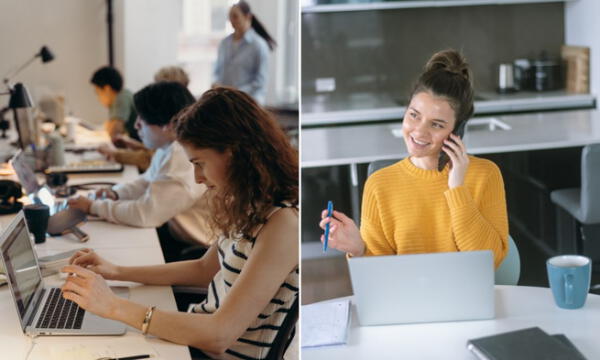 Teletrabajo contra trabajo presencial